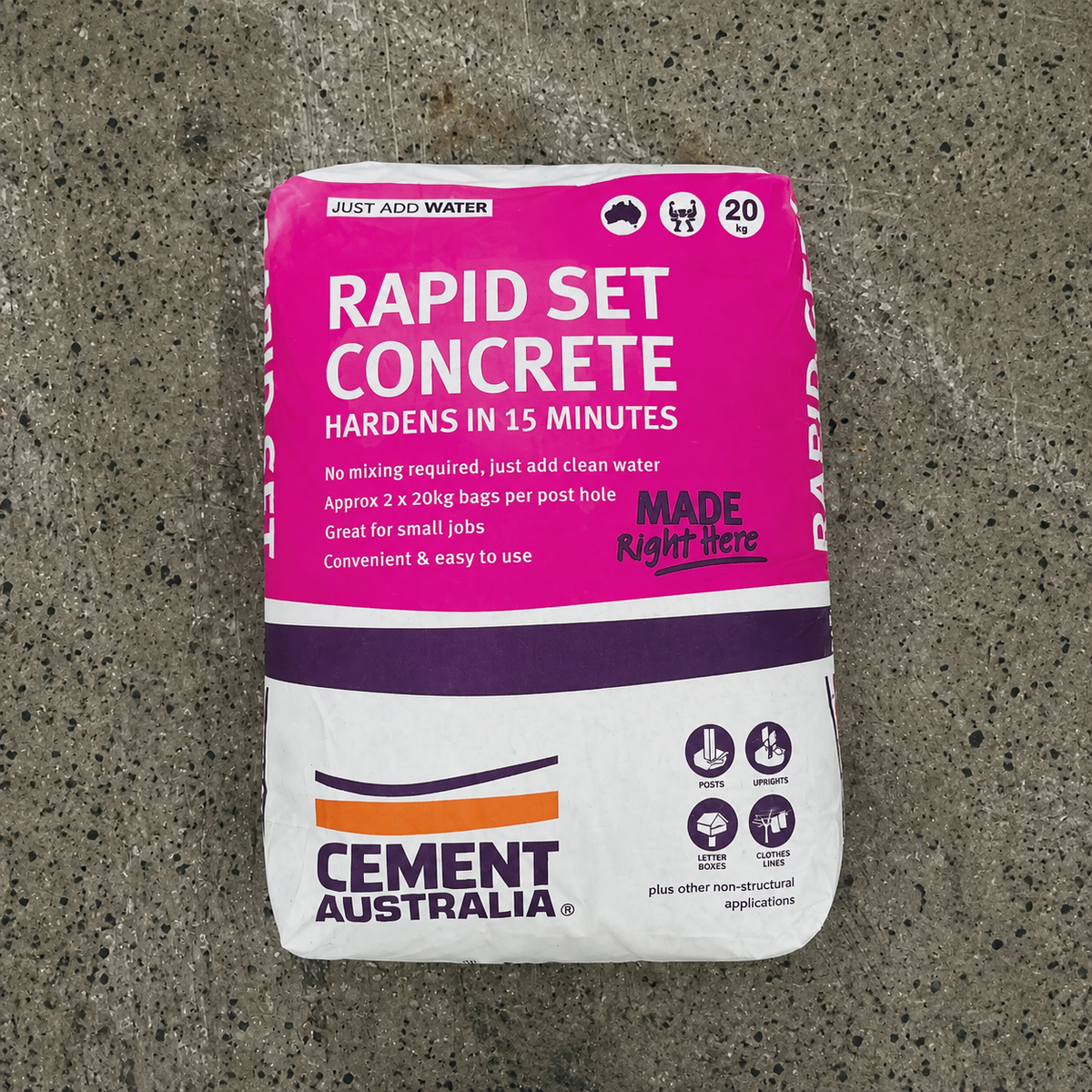Rapid Set Concrete 20kg – Quick-Setting, Durable Mix